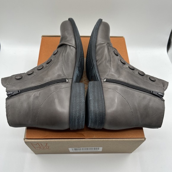 Miz Mooz Louise Women's Leather Ankle Boots SZ: 9 M, Graphite Gray-Box Included - Picture 6 of 16